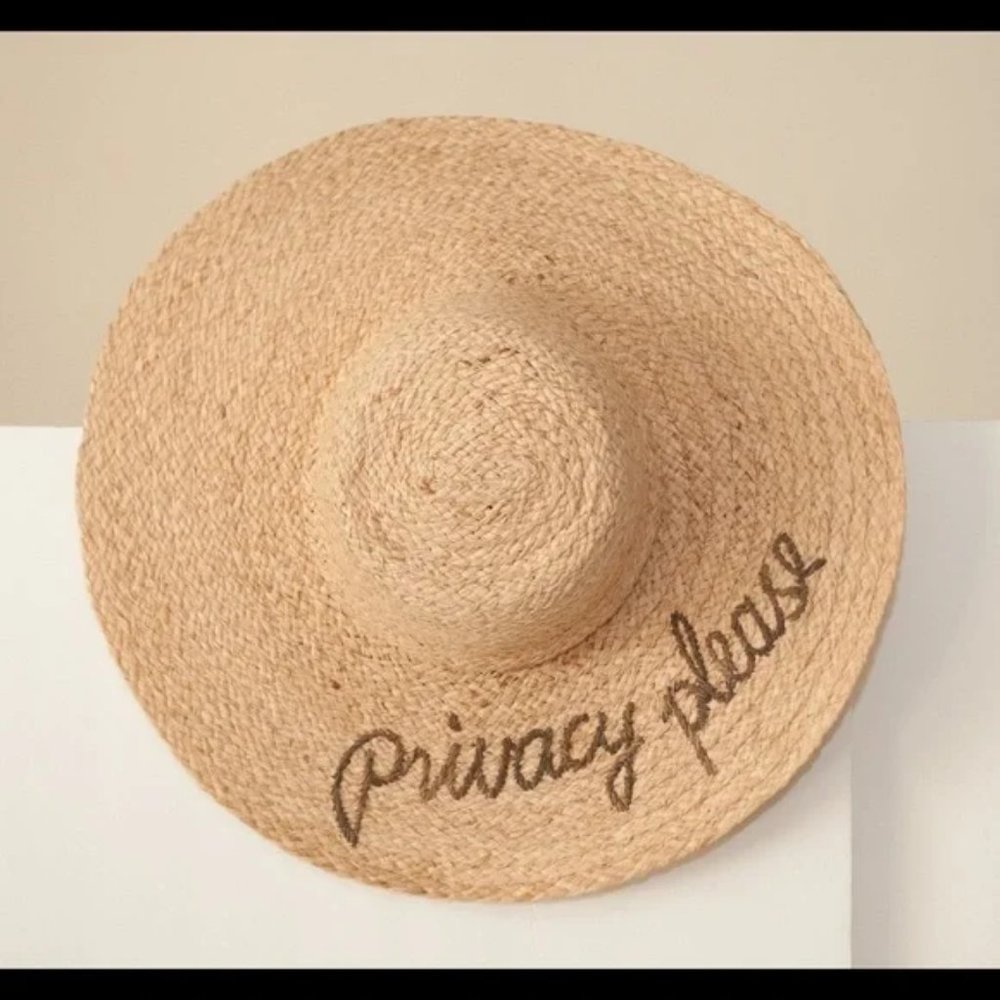 Hat Attack Privacy Please Stitched Floppy Hat